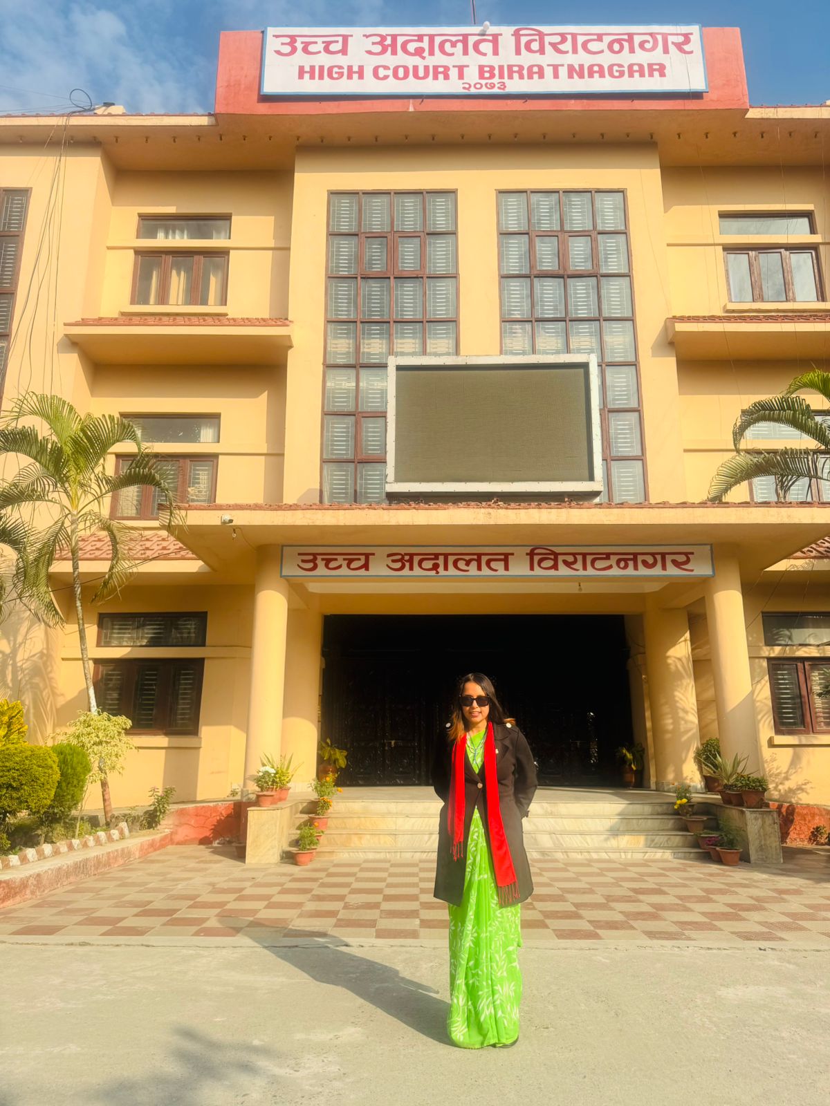 Another professional look of Advocate Suraksha Acharya.