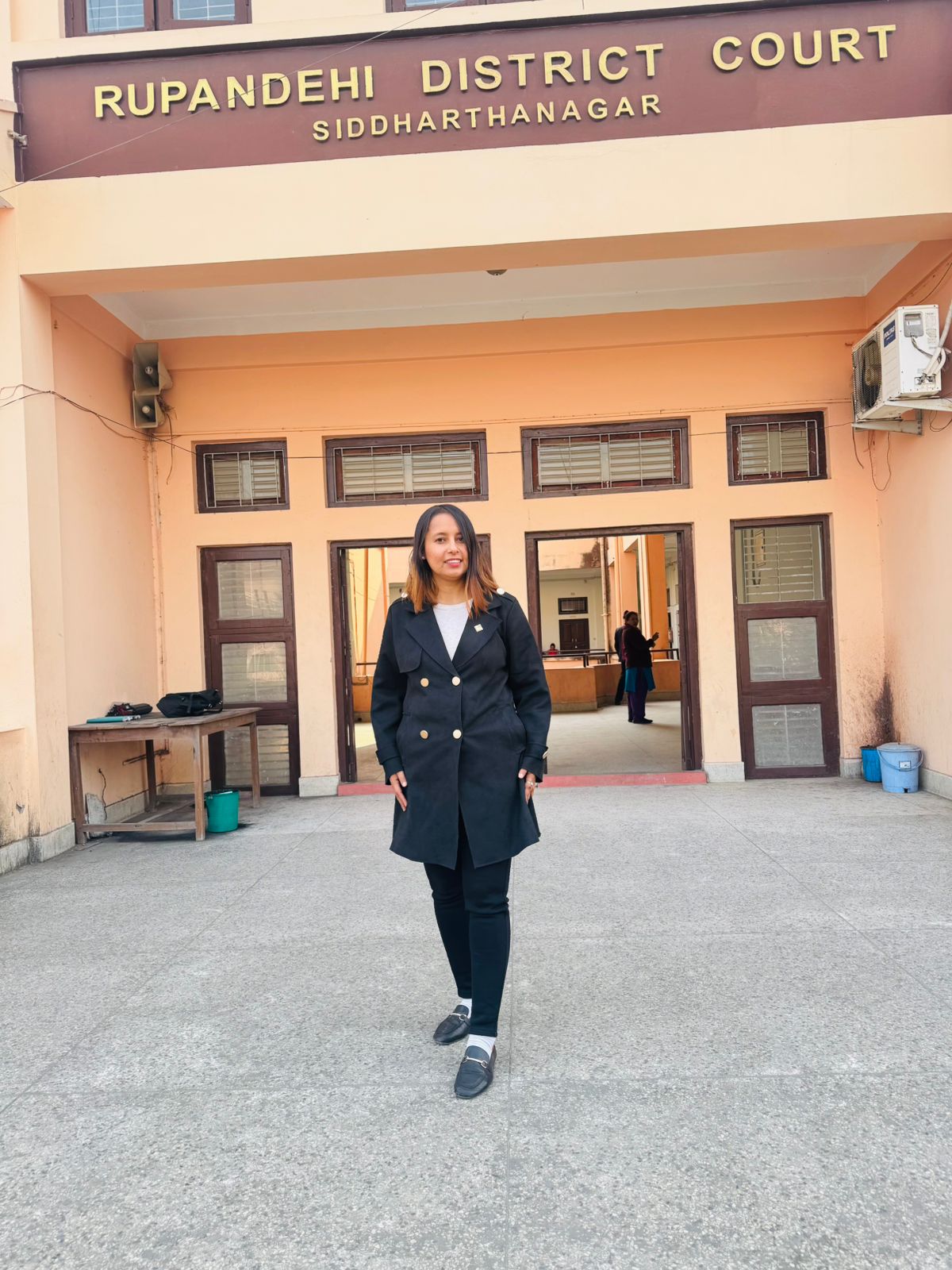 Another professional look of Advocate Suraksha Acharya.