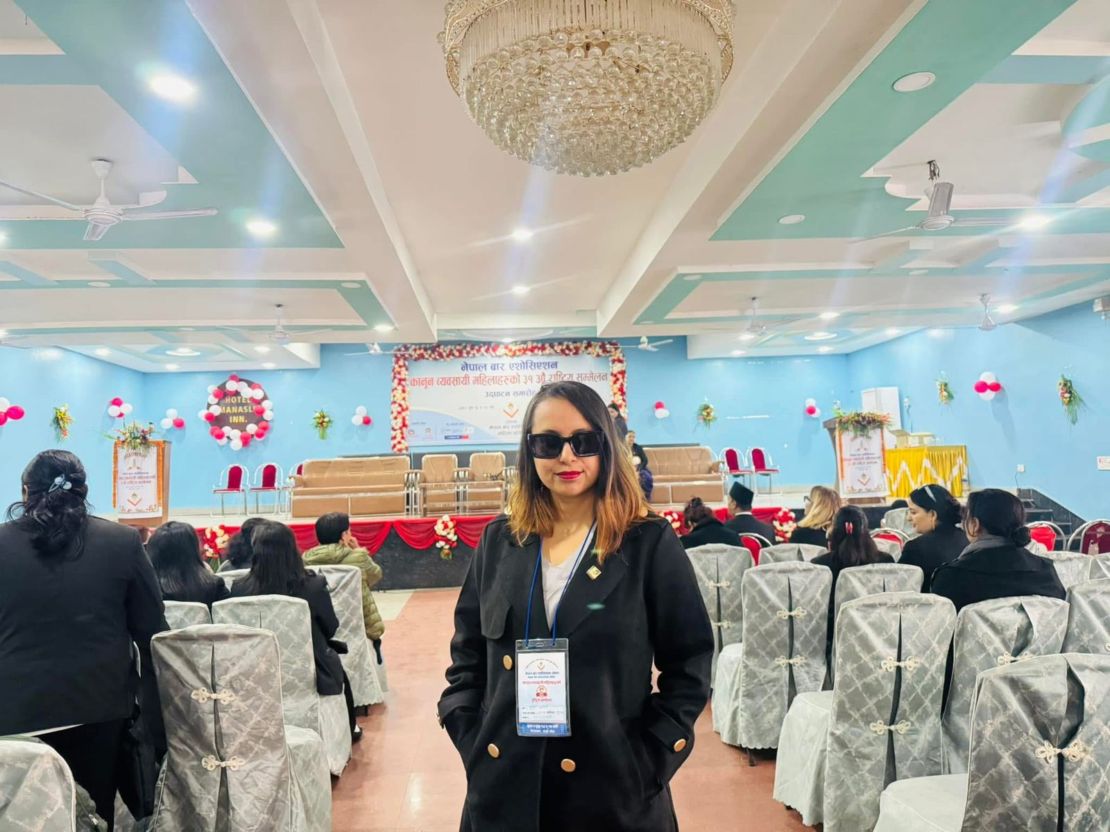 Another professional look of Advocate Suraksha Acharya.