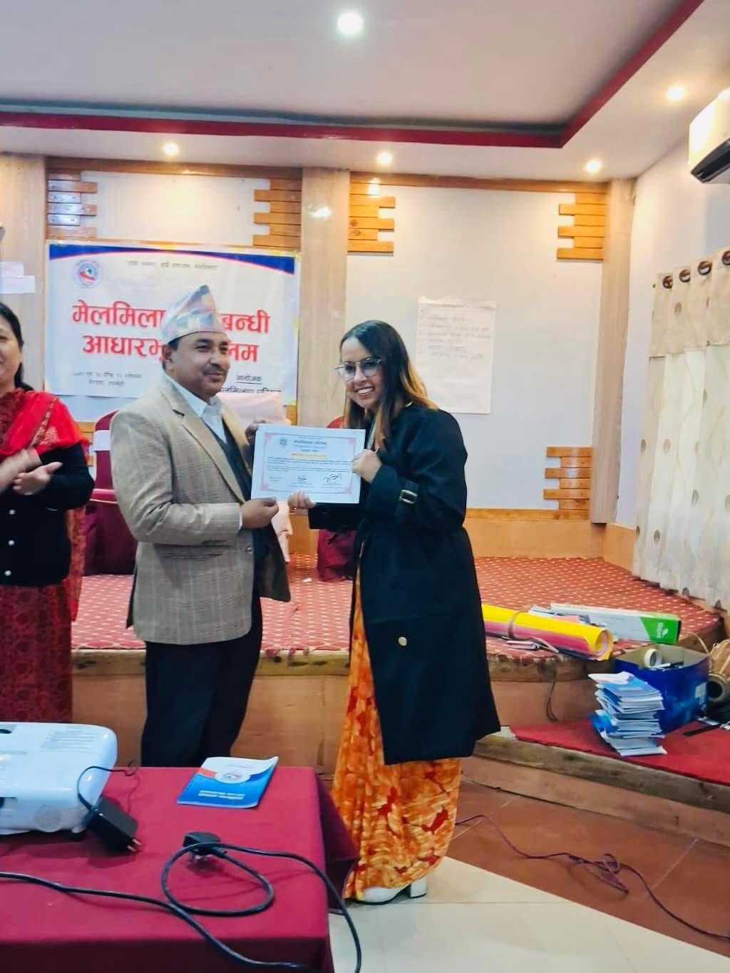 Another professional look of Advocate Suraksha Acharya.