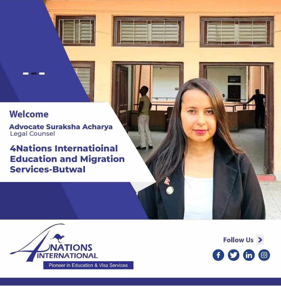 Another professional look of Advocate Suraksha Acharya.