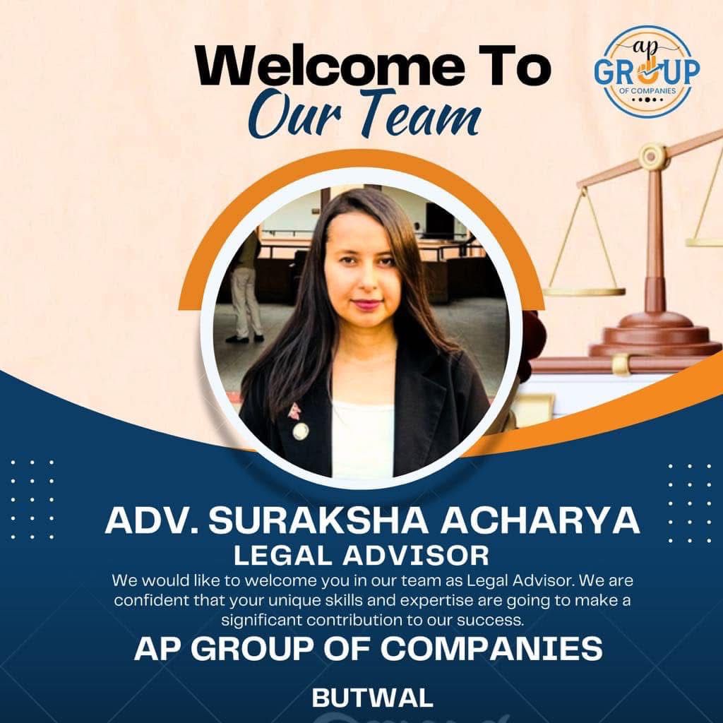 Another professional look of Advocate Suraksha Acharya.